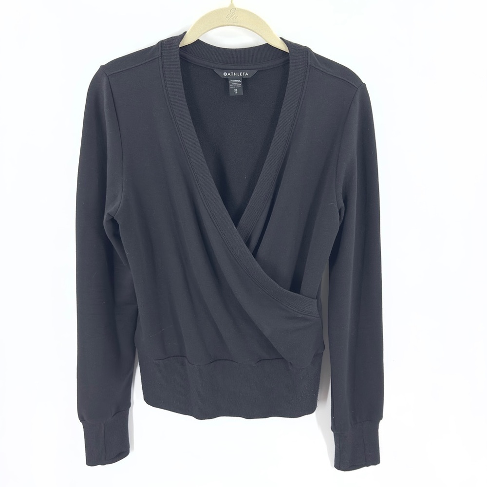 Athleta Recharge Sweatshirt Womens XS Wrap Soft Lounge Cozy Stretch Yoga Sweater